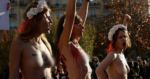 Action des Femen à la manifestation féministe contre les violences sexistes et sexuelles, le 25 novembre 2023, à Paris © @Femen_France